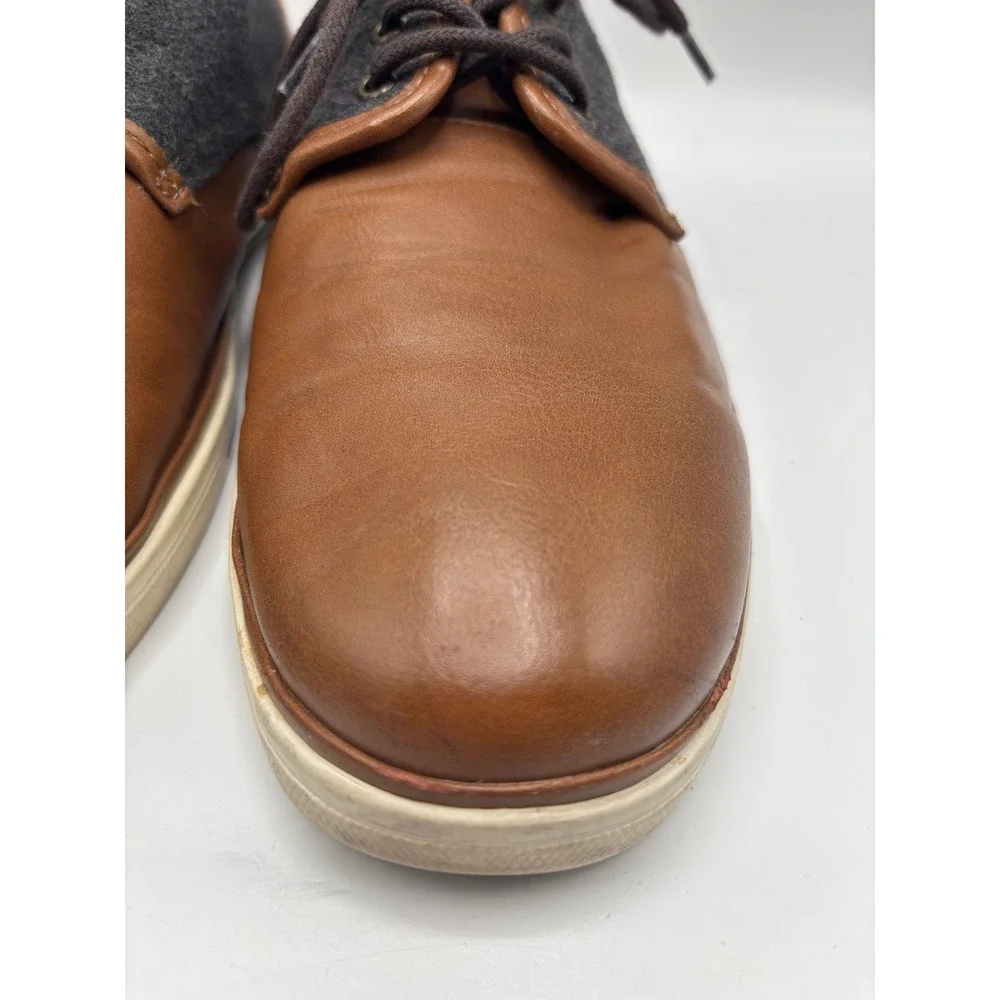 ALDO Men's Brown Leather & Wool Casual Oxford Shoes Size 9.5 Leather Lace-Up